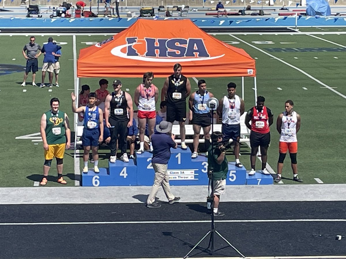 David Mun is All-State with a throw of 50.99m (167’3) for 7th place! <a href="/VHHSAth/">VH Cougars</a> <a href="/vhboystrack/">Vernon Hills Boys T&F</a>