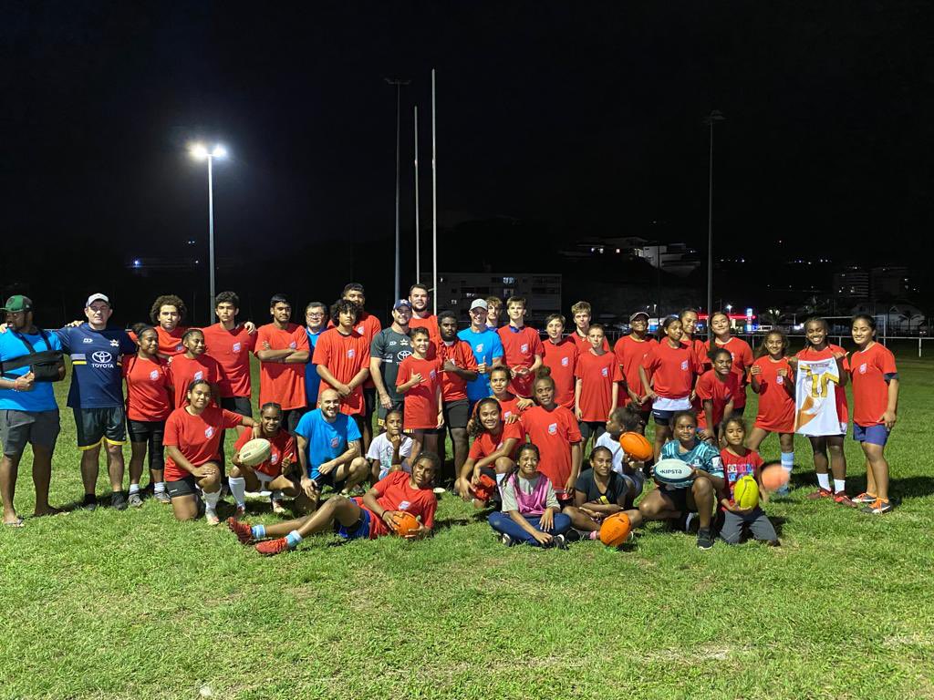 CoachGarnier's tweet photo. Running clinics in Nouméa… 🇫🇷🇳🇨 @pacifiquexiii @pierrecarcau @FFRXIII @NQCowboysFrance @nthqldcowboys @XIIIMondial https://t.co/vFrDccqrHP