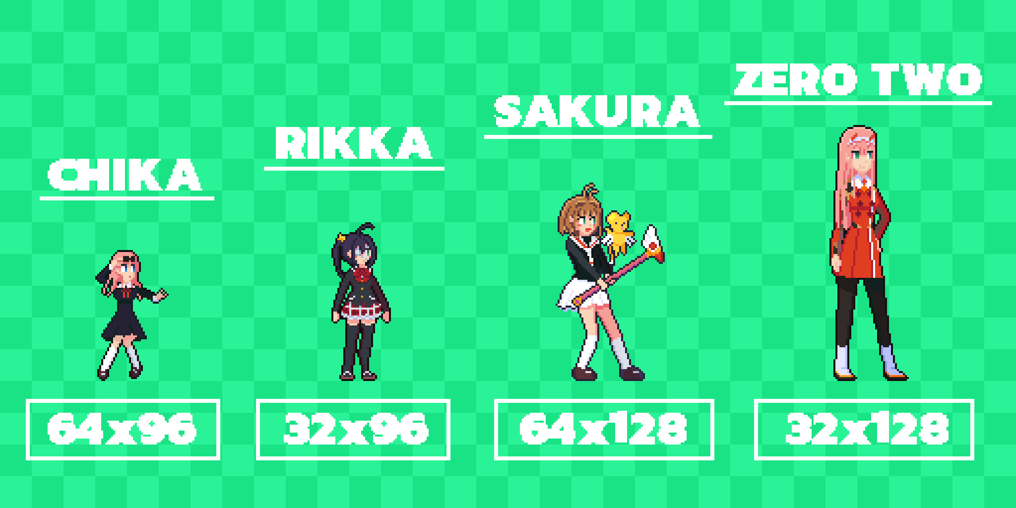 ArtStation  Anime Pixel Art Characters