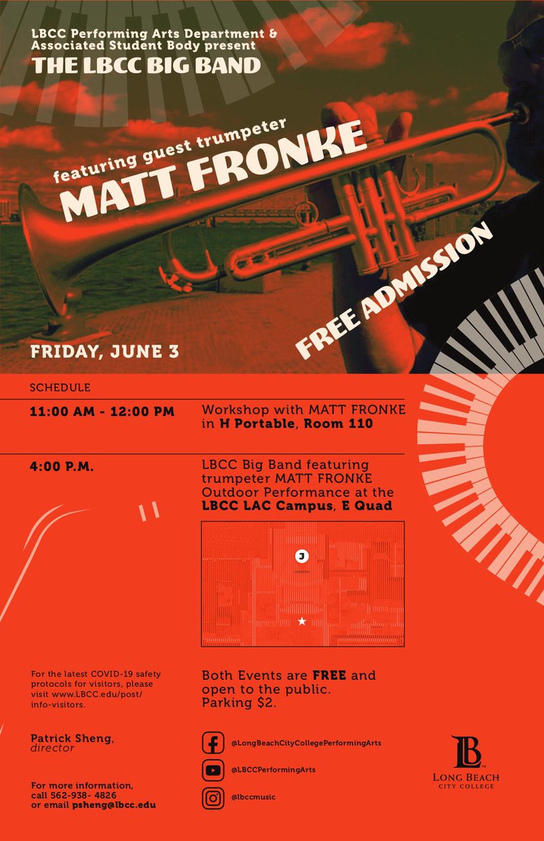 MFronke's tweet photo. Clinic and concert his Friday! #trumpet #trumpetplayer #trumpetclinic #trumpetconcert #SEShires #LBCC #LBCCBigBand #QPressMusic https://t.co/Ki9Z0M1vAt