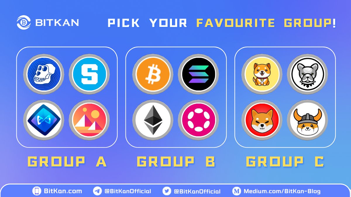 BitKanOfficial's tweet photo. Which is your favourite #crypto group? 👀 https://t.co/hrWfl4JzQc