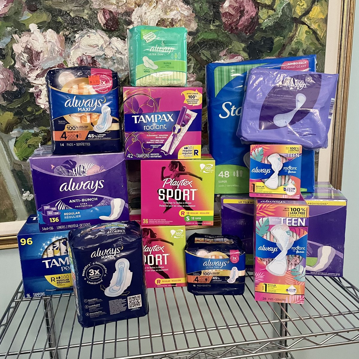 bonneviebc's tweet photo. We are so grateful for our wonderful customers who love to support the community.
We received lots of donations for @noperiodwithout and this picture is just a sampling of what we will deliver to them!
Thank you
#noperiodwithout #noperiodwithoutyeg https://t.co/5jfJSBETtl