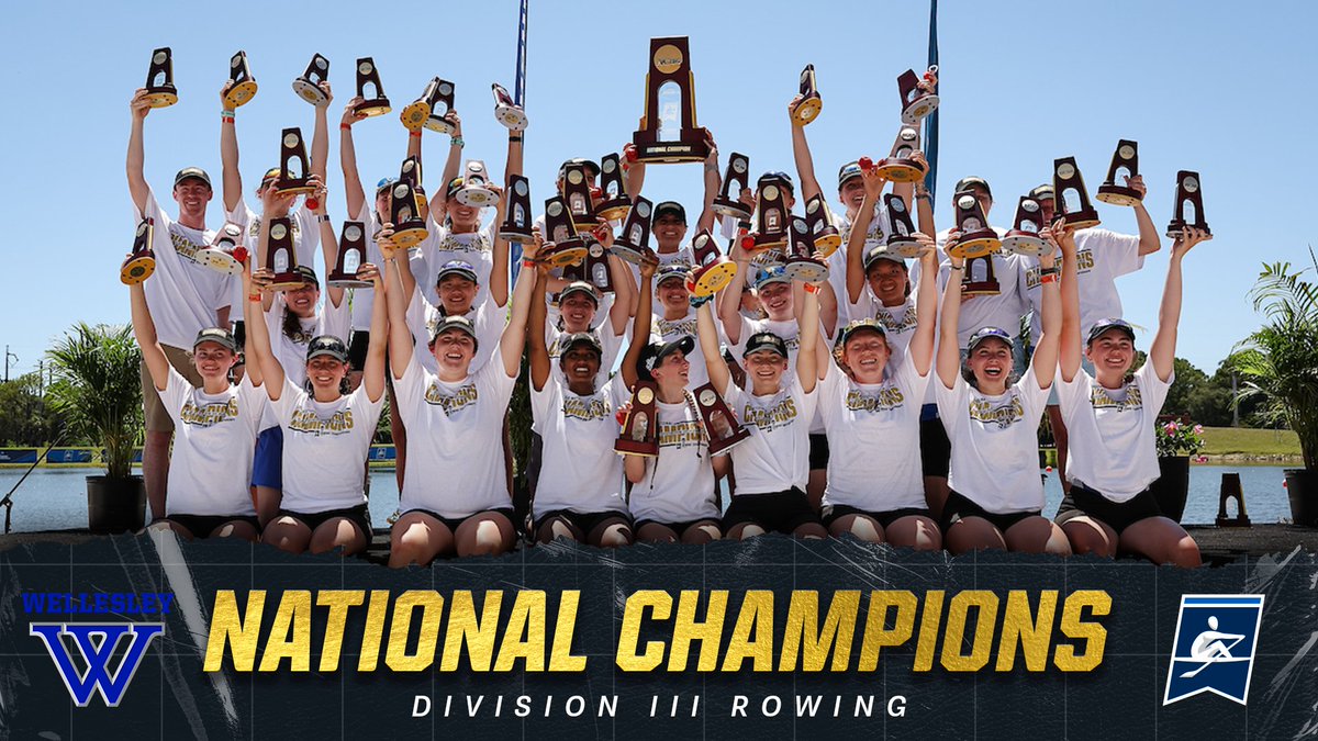 For the first time since 2016, @WellesleyBlue is the @NCAADIII rowing national champion! #EarnTheW #d3row