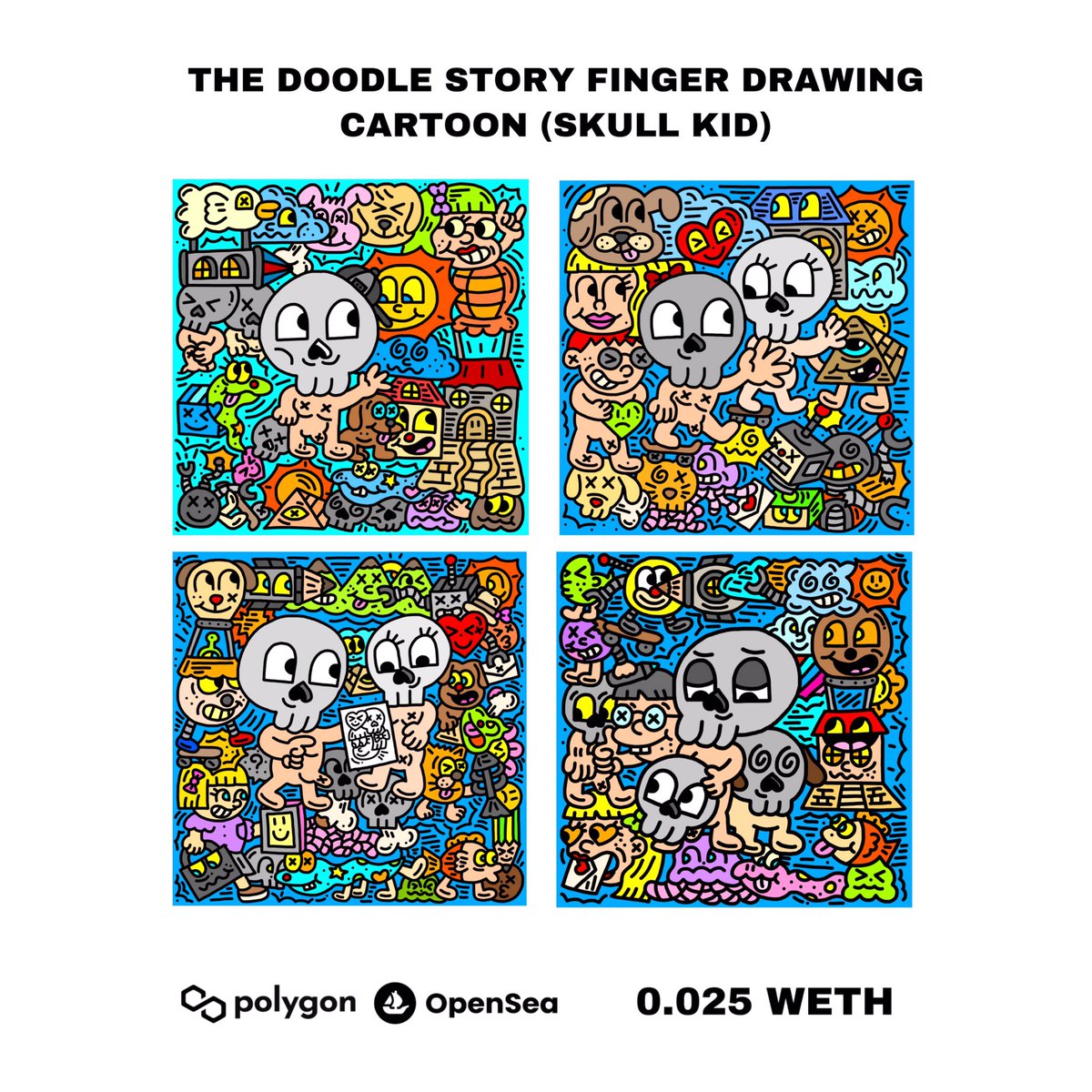 The Doodle Story Finger Drawing Cartoon Skull Kid.
My Doodle Artwork Were Sketched By My Finger Every Single Pieces.Available on Polygon 0.025 WETH

opensea.io/collection/the…

#NFTCommunity #NFTCollector #Polygon #Doodle