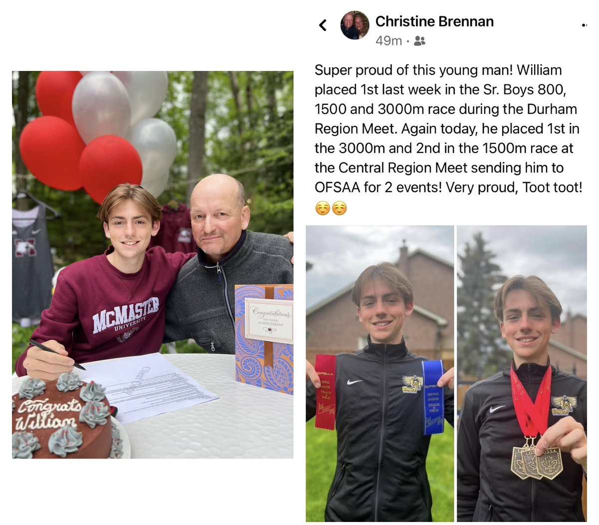 Mark Weist (@markweist) on Twitter photo Well it’s quite the extraordinaire past few days in the Weist household. Junior was lighting it up on the track and he signs to study & run at Mac. <a href="/McMasterU/">McMaster University</a> & <a href="/McMasterXC/">McMaster XC</a> #proudpops #tweetworthy Well it’s quite the extraordinaire past few days in the Weist household. Junior was lighting it up on the track and he signs to study & run at Mac. <a href="/McMasterU/">McMaster University</a> & <a href="/McMasterXC/">McMaster XC</a> #proudpops #tweetworthy