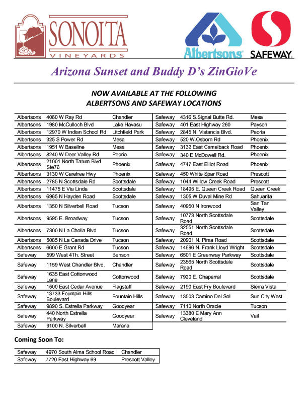 Excited to announce an #ArizonaWine section in <a href="/Safeway/">Safeway</a> and <a href="/Albertsons/">Albertsons</a> featuring <a href="/KeelingSchaefer/">Rod Keeling</a> @kokopelliwine <a href="/SonoitaVineyard/">Sonoita Vineyards</a> 

#SupportLocal #AZWine #wine #vineyard