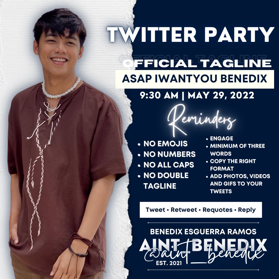 aint_benedix's tweet photo. Twitter party starts now!

Official Tagline

ASAP IWANTYOU BENEDIX https://t.co/sEFXEnDHfs