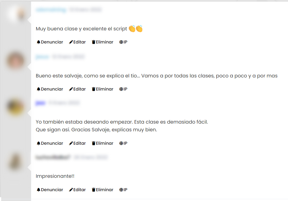 Sdesalvaje's tweet photo. Estas son las opiniones de algunos de los salvajes que han visto los cursos que tenemos en Foro Salvaje PREMIUM

Recuerda que abrimos mañana a las 19:00 y que las inscripciones estarán abiertas solo 1 semana https://t.co/PpKGMyQsS6