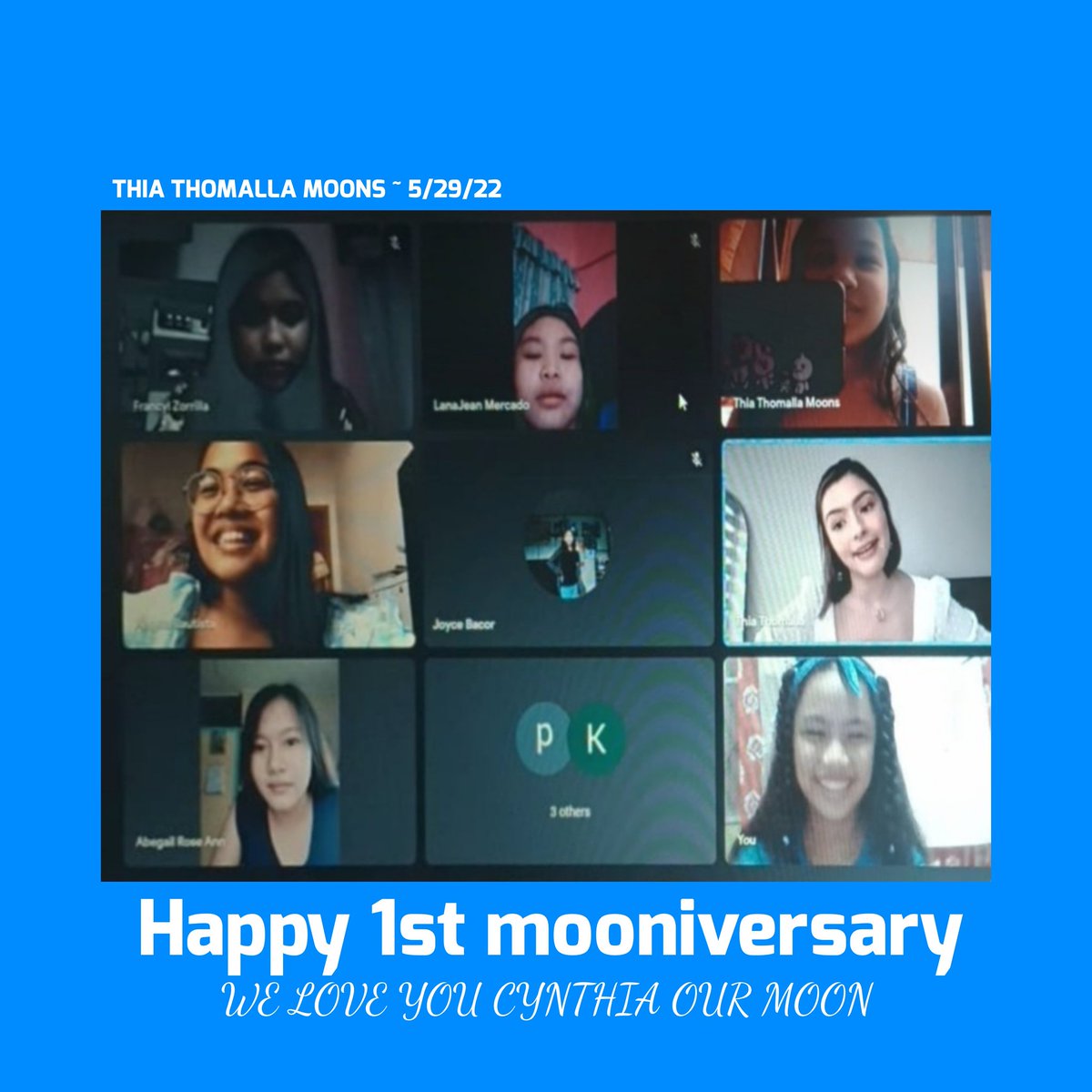 cynthia_moons's tweet photo. Happy 1st year anniversary THIA THOMALLA MOONS! 🌝 

~ we love you cynthia our Queen moon. 

@thia_thomalla https://t.co/zF5YnkwSrr