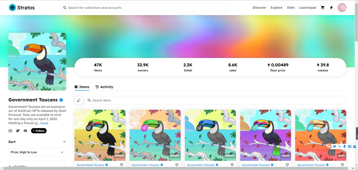 关注 <a href="/ShellProtocol/">Shell Protocol</a> 和我，转发即可，抽10个大嘴鸟
（非官方，机器人抽，我个人出，啊蛤蛤蛤这次中奖率高一些）来吧兄弟萌
官网：shellprotocol.io
交易市场：stratosnft.io/collection/gov…
Discord：discord.com/invite/S5EU5zm…
（中奖者可以到社区验证你的角色，也可以卖出）