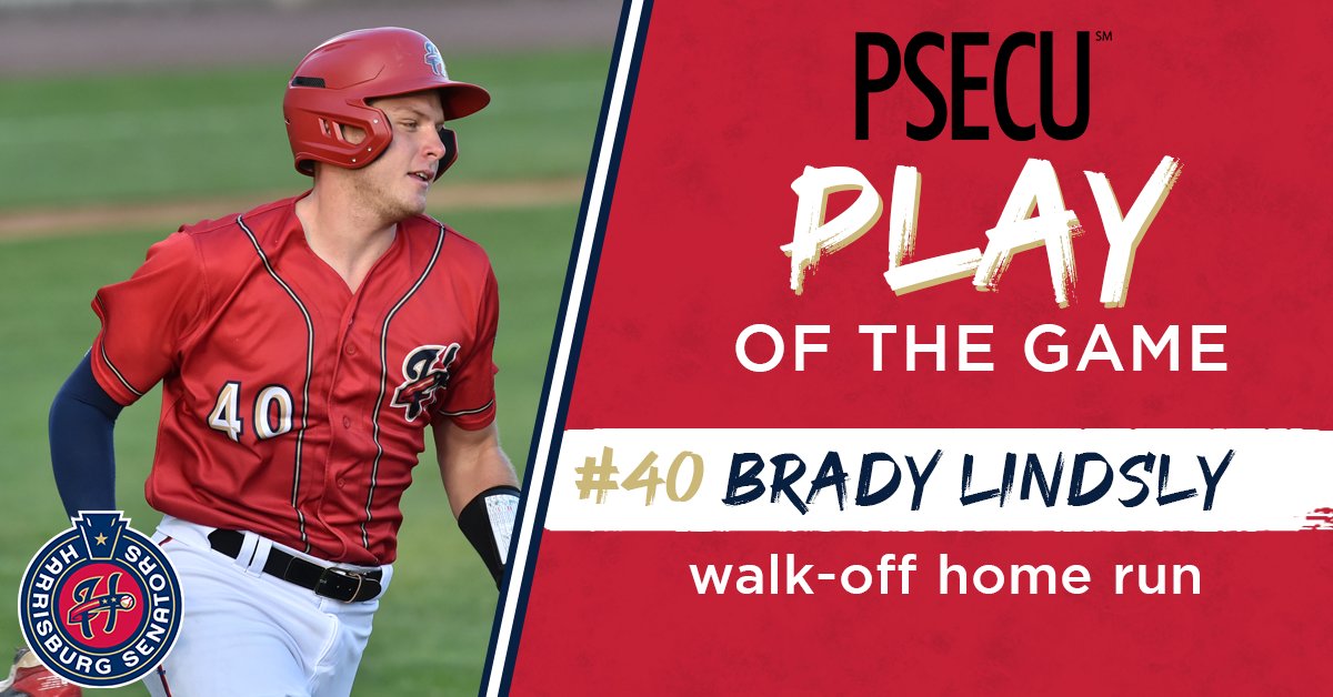 Brady Lindsly's WALK-OFF homer is the obvious choice for tonight's PSECU Play of the Game!