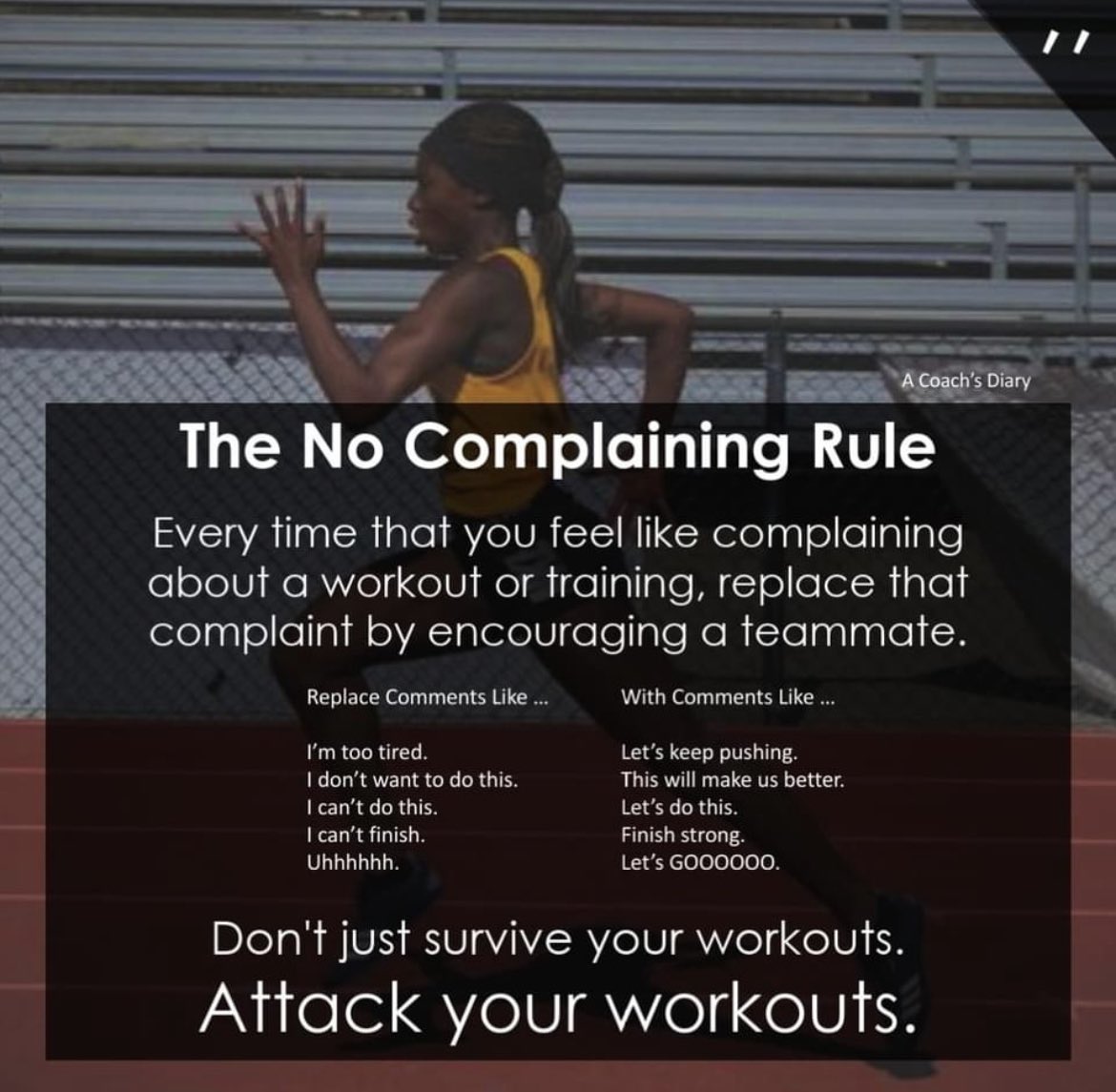 RyOconnor17's tweet photo. Felt like complaining. Sent a few encouraging texts instead. #nocomplainingrule https://t.co/iK5tAPvzAQ