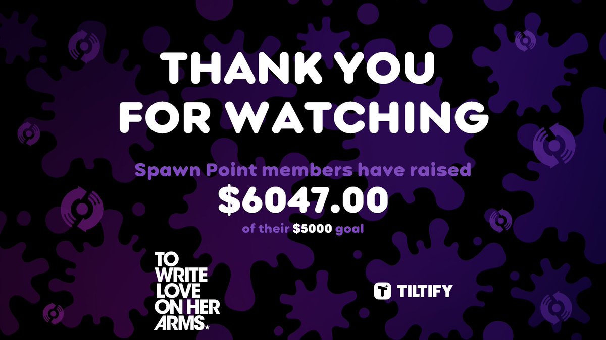 SpawnPointTV's tweet image. Thank you everyone for supporting the third Spawn Point Draft Cup, benefiting @TWLOHA ✨ We have raised $6,047 to help folks who are struggling with their mental health so far 🫂 The campaign ends on Monday, so feel free to contribute until then! Link to donate is below: