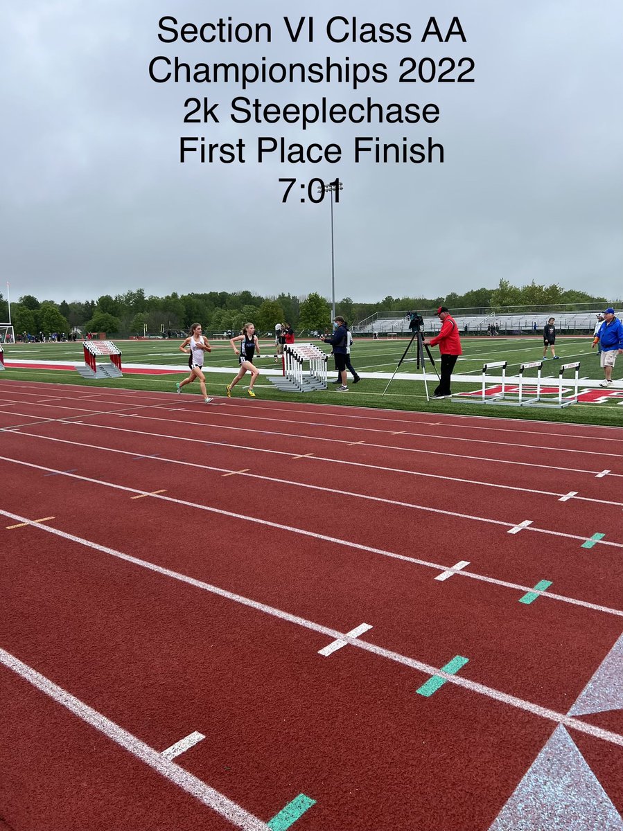 frontierrunning's tweet image. AA Sectionals @ Jamestown HS 1st place finishes by Cam Bogdan 1600m, Lillie Bogdan 800m, 2000m Steeple (school record 7:01) and Gurls 4x400 (Sam Luba, Cierra Schwarz, Emily Shaver and Bogdan) Great job Falcons!