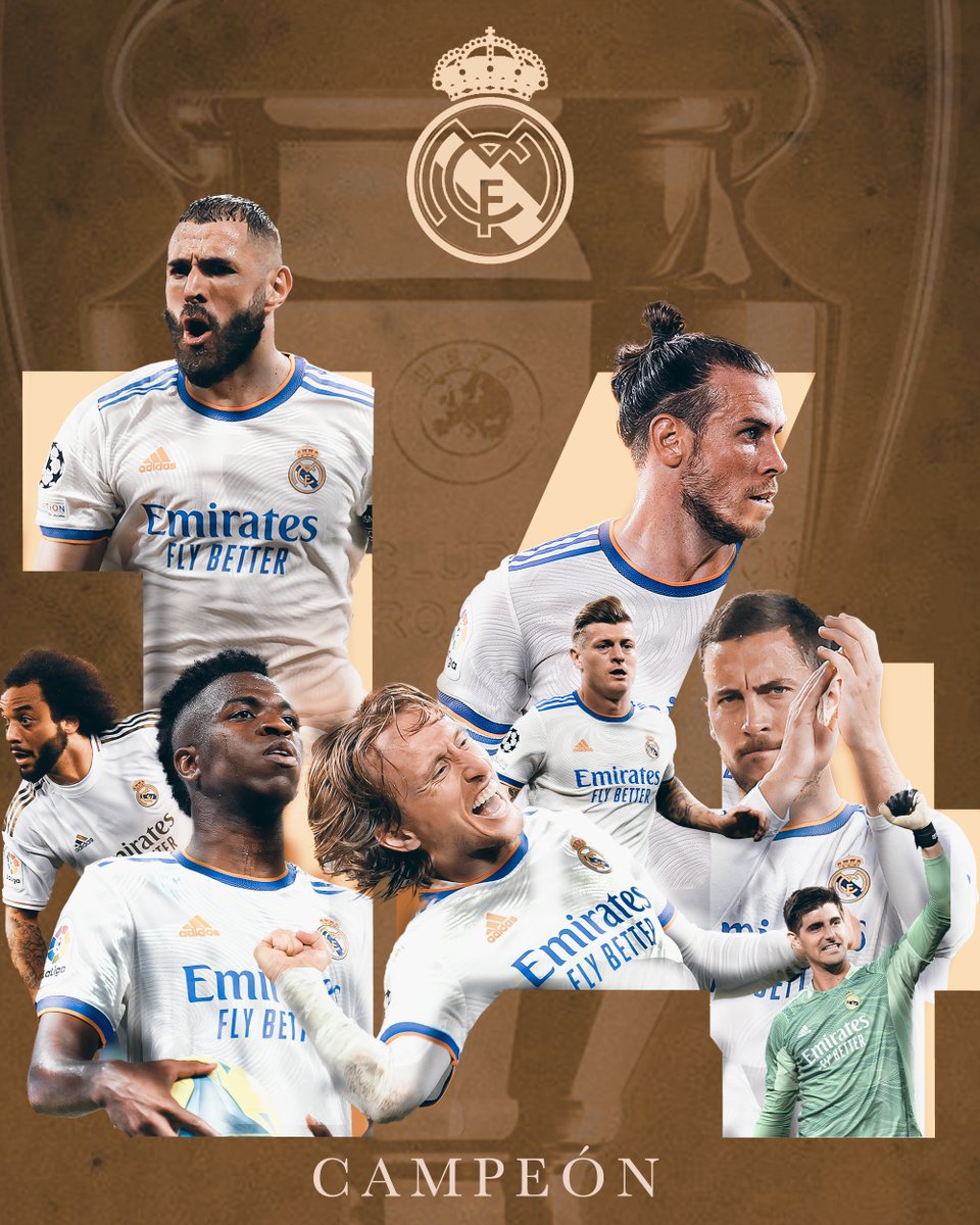 TUDNUSA's tweet photo. 🏆LLEGÓ LA 14🏆 

El más ganador, el de las remontadas épicas, el equipo que está hecho para #TuChampions coquistó París🔥 🔥 🔥  

👑#RealMadrid Campeón de Europa👑 https://t.co/KzvEm48tSd