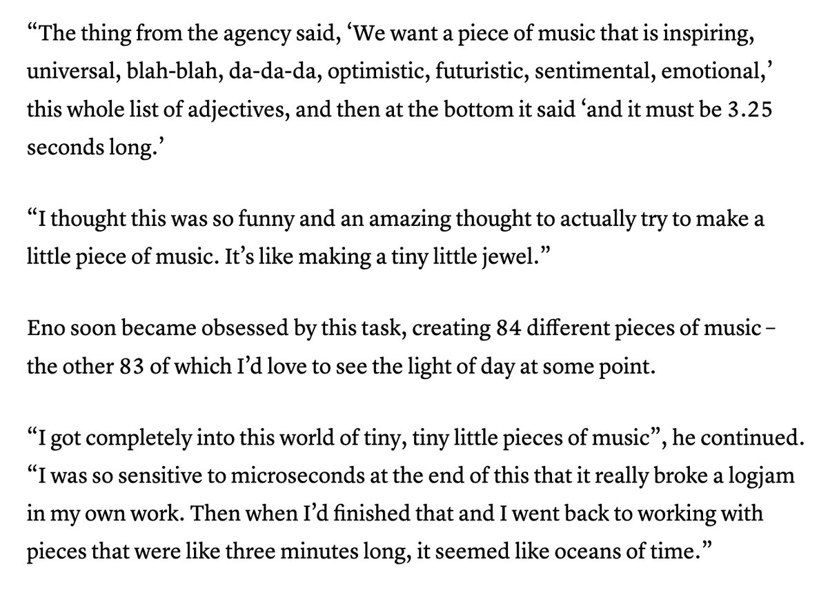 Brian Eno on creating the Windows 95 startup sound