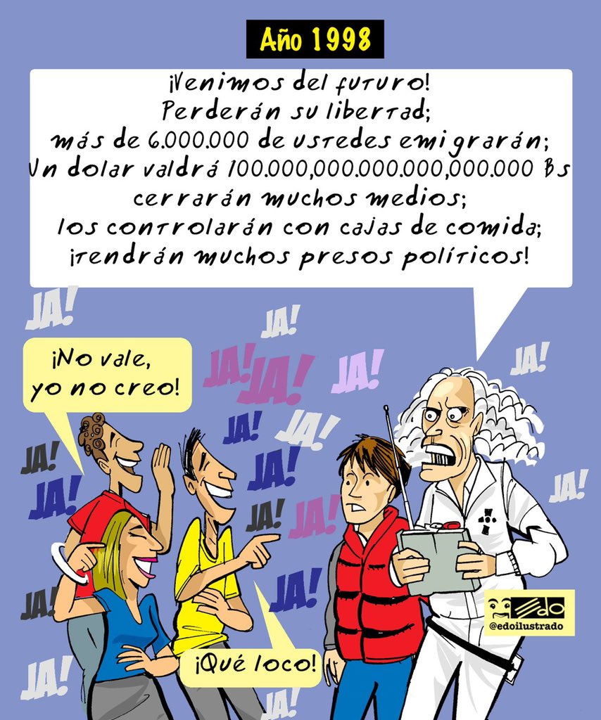EDO: Hermanos colombianos: en el año 1998 vinieron del futuro a advertirnos y no hicimos caso. Voten bien.