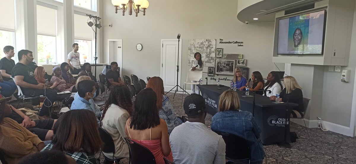 CABlackFilmFest's tweet photo. Thanks for attending the #CBFF22 Black Market: Networking... panel at the @calgarylibrary (Memorial Park).
The @CABlackFilmFest runs until Sunday, May 29 in person and online. https://t.co/ZVjRkSl4je https://t.co/xFzMKKGcIW