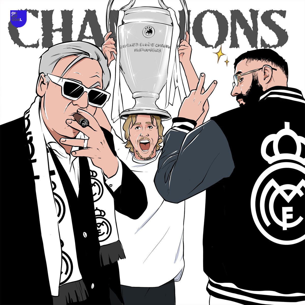 OhMyGoalUS's tweet photo. Real Madrid wins the 14th Champions League in their history 🔥 #APorLa14 #LiverpoolRealMadrid https://t.co/b298ikFSEW