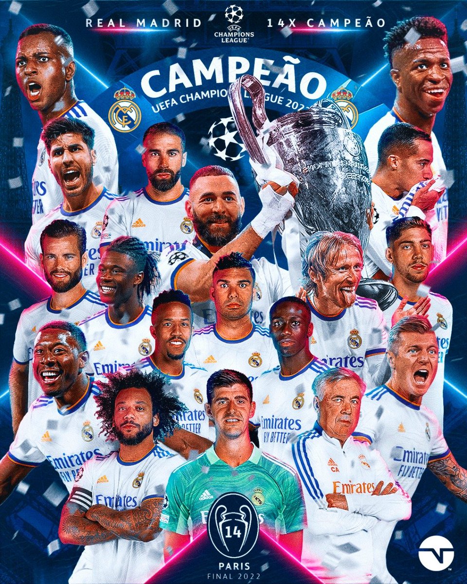 TNTSportsBR's tweet photo. UEFA REAL MADRID LEAGUE! A EUROPA É MAIS UMA VEZ DO REAL MADRID! ⚪🏆 O MAIOR DA HISTÓRIA DA MAIOR COMPETIÇÃO DE CLUBES DO MUNDO! UMA HISTÓRIA MÁGICA, CHEIA DE REVIRAVOLTAS AO LONGO DA TRAJETÓRIA! ABSURDOOOOO! 🔥😱 #RealMadrid #CasaDaChampions https://t.co/gg0TCgqLsp