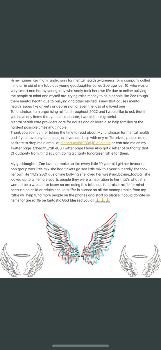 Hey guys, please if you can get involved and help towards this. Mental health is a massive thing and takes so many lies :( including poor Zoe so young and had so much life ahead of her. Please let’s help 💪🏻🖤🔥💣