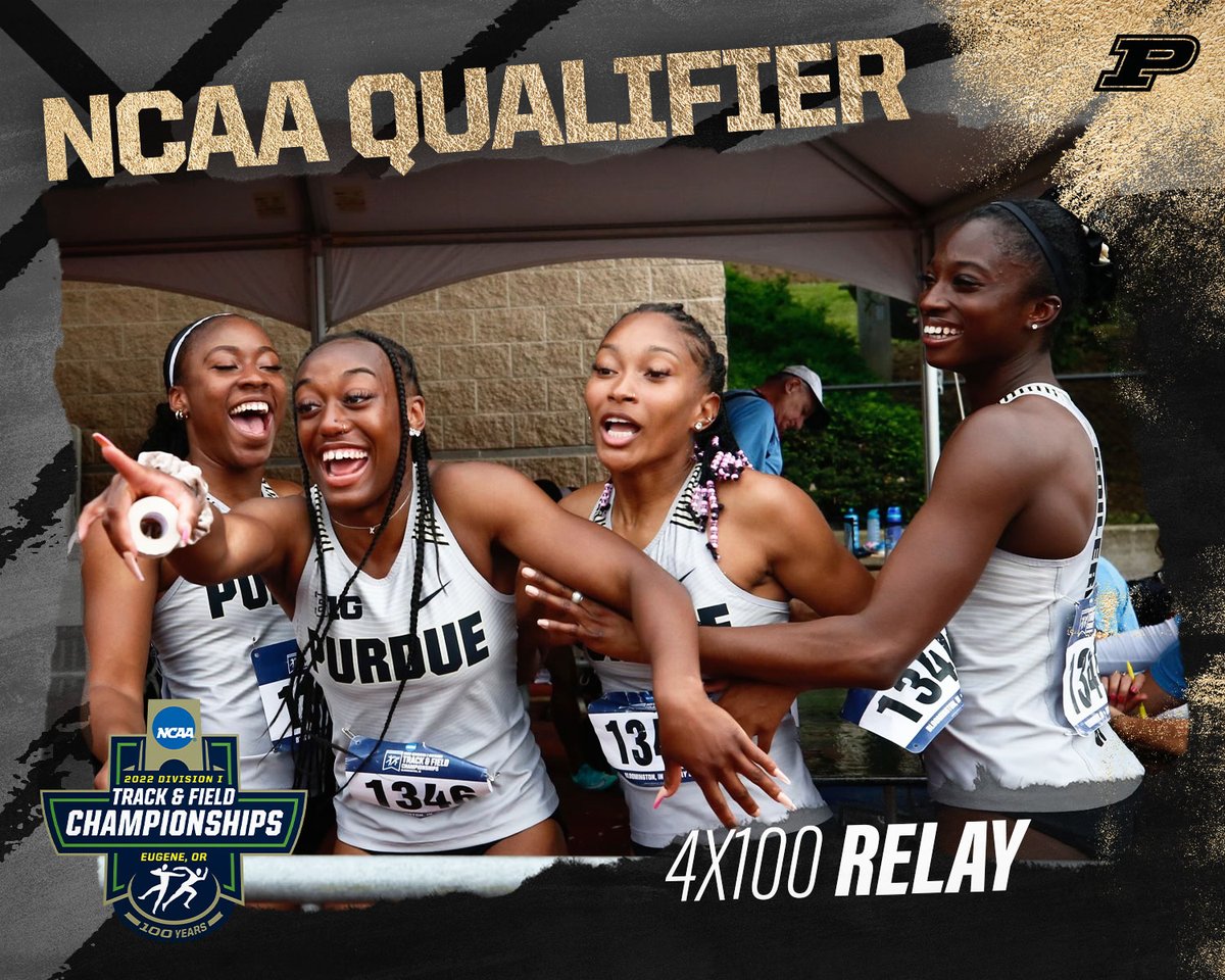 On to Eugene with the 5th-fastest time in team history!!

The 4x100 qualifies for the national championships in 44.20! That's 11th overall and the fastest by the Boilermakers since 2018.

📊 boile.rs/3wJ2Zng

#BoilerUp 🚂 #NCAATF