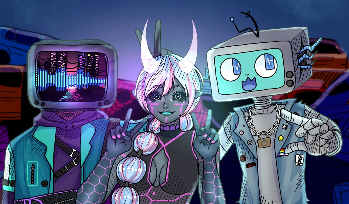 VirtualCoreTV's tweet image. What's up, frendos?! I'm VirtualCore, a TV-head punk robot #VTuber. I'm a variety streamer. I play games, do graphic design, and just hang out with my good buds. Come hang out in stream sometime!

Twitch: twitch.tv/virtualcorepla…
Linktree: linktr.ee/virtualcore