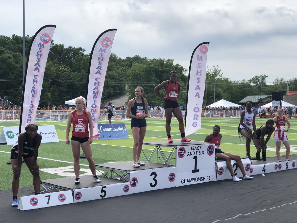 CrusaderTrack's tweet photo. Mikah Edwards with her 3rd PR of the day! This time in the Open 200m. A time of 24.86 and a 3rd place finish! All State in 4 events for the second straight year! https://t.co/XR6tlYLgC6
