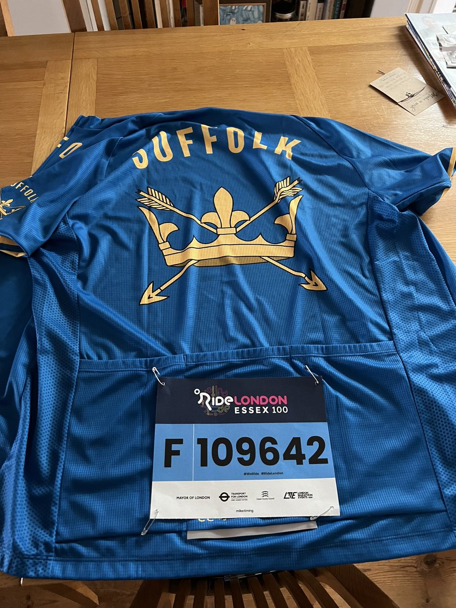 Early night. Early start. Shirt is ready. #ridelondon2022