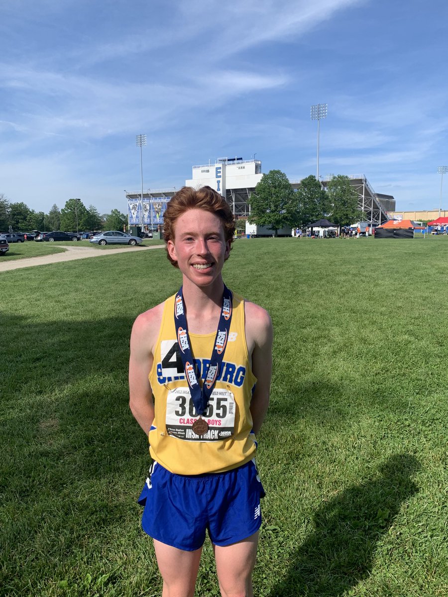 Declan Tunney with an all state 6th place mile performance of 4:12!!