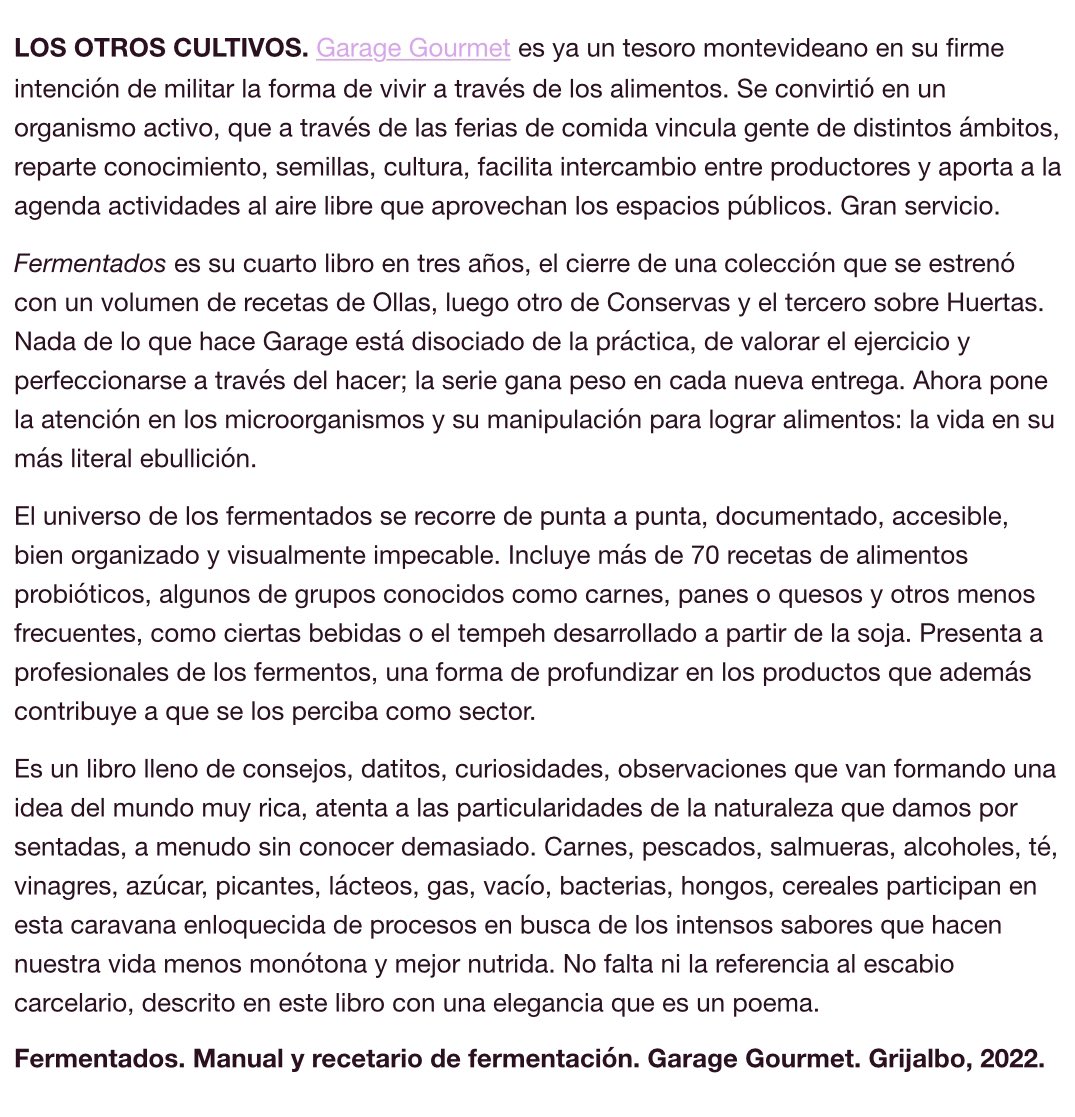 garage_gourmet's tweet photo. La mejor reseña de #Fermentados la hizo @verdormag 🥺💚 https://t.co/3D4INhaVUG