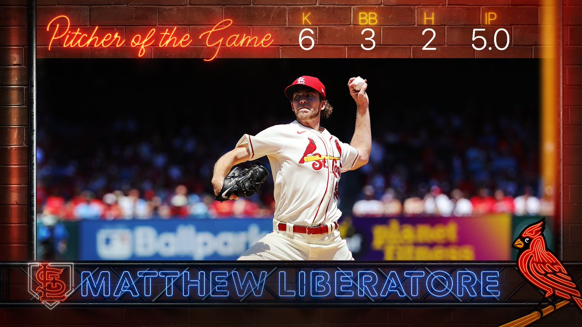 Cardinals's tweet photo. Liberatore was dealing in his Busch debut! https://t.co/0yeojyzon5