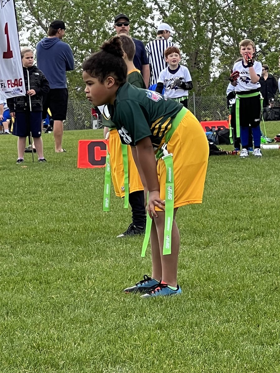bjizzle56's tweet photo. My baby was focused and ready… Feels great that @RYFFL has officially started… Way to go Packers!!! #RYFFL https://t.co/Mz24YgJ1Rj