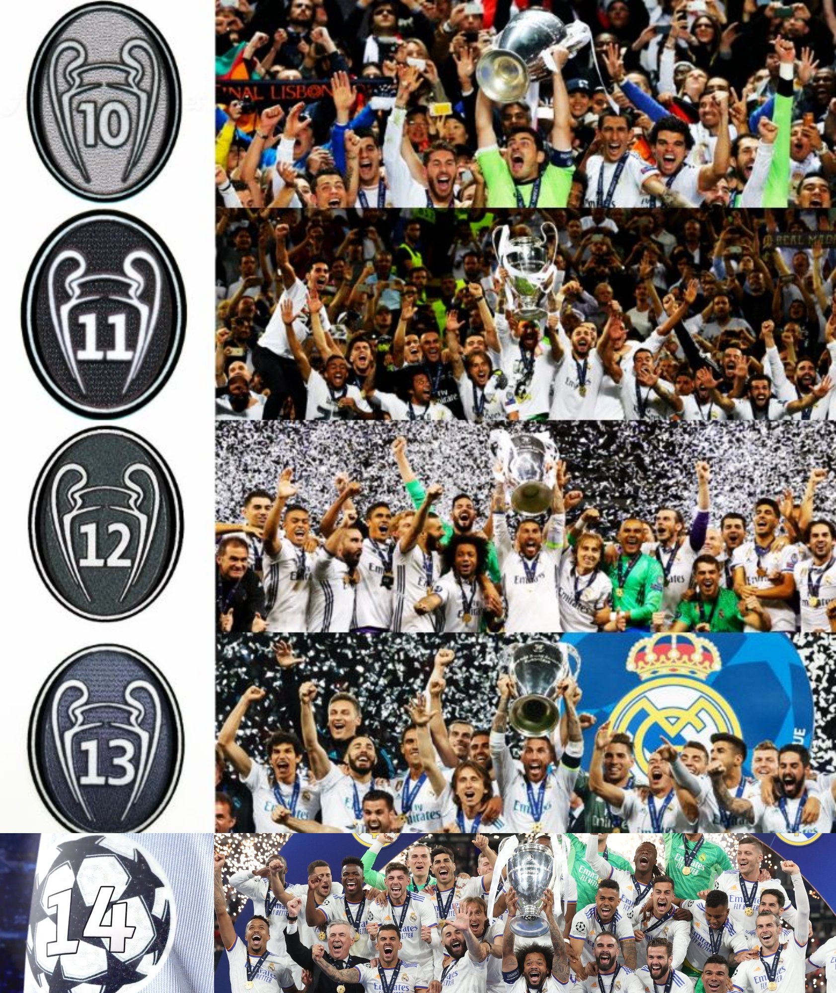 Real madrid champions últimos 10 años