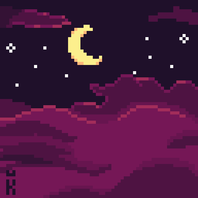 klielpixel's tweet photo. Não eu não morri 
E tô fazendo arte ainda toma um céu que eu fiz aí 
#pixelart #art https://t.co/cbV1KQ6Oi5