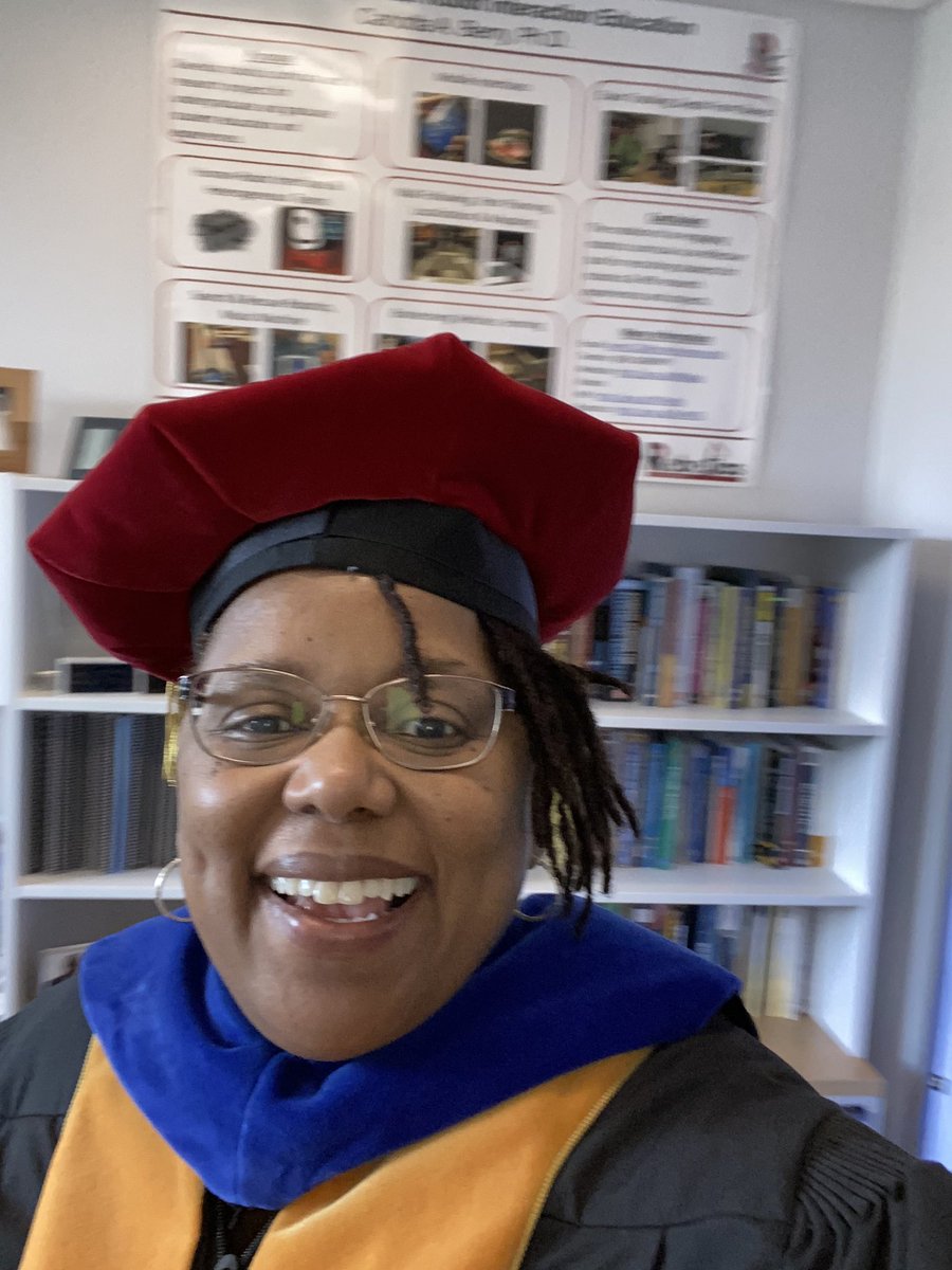 DrCABerry's tweet photo. Commencement done, on my couch and not moving until Tuesday. #PurposefulProfessor #RoboticsQueen #DrSTEM #NoireSTEMinist #MySTEMIsForTheStreets https://t.co/bQV1N3L4ew