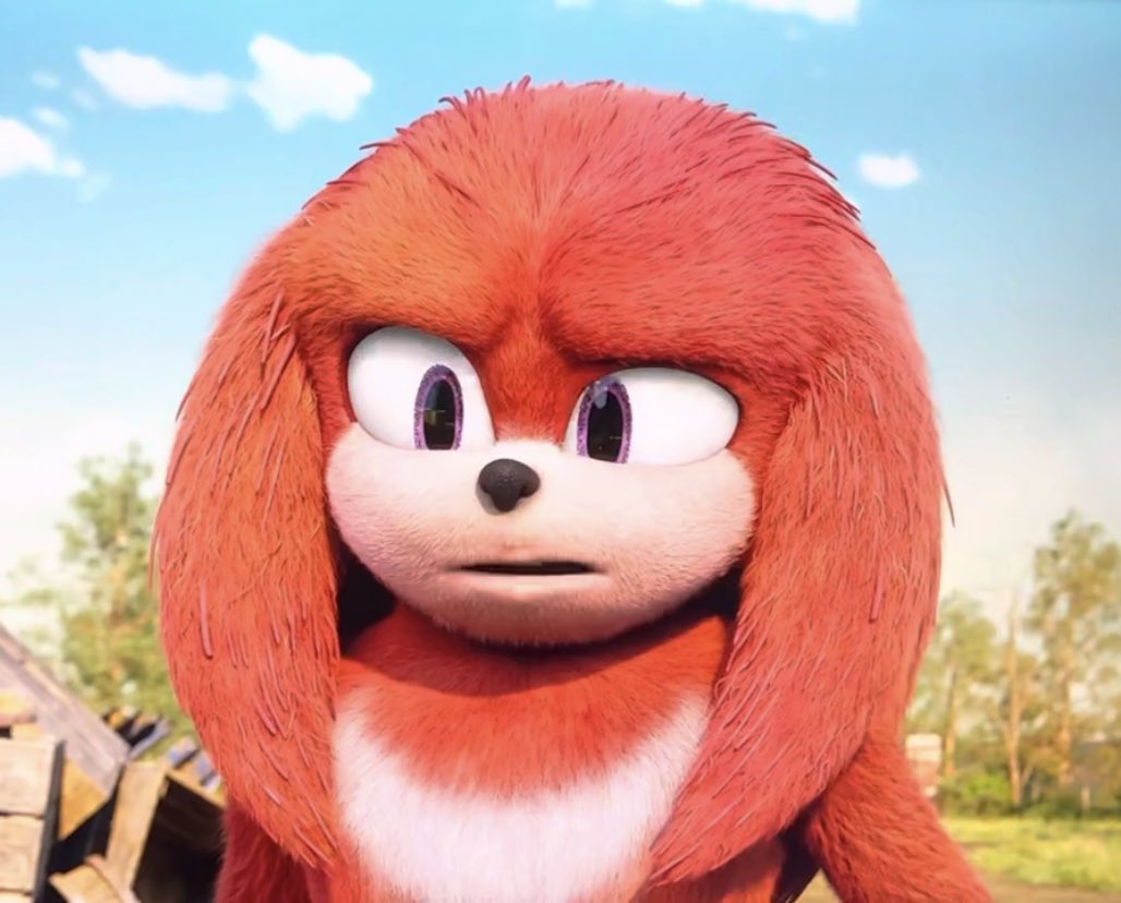 knucklesdaiIy's tweet photo. pout #Knuckles #KnucklesTheEchidna #SonicMovie2 https://t.co/HsHRRZwiw1
