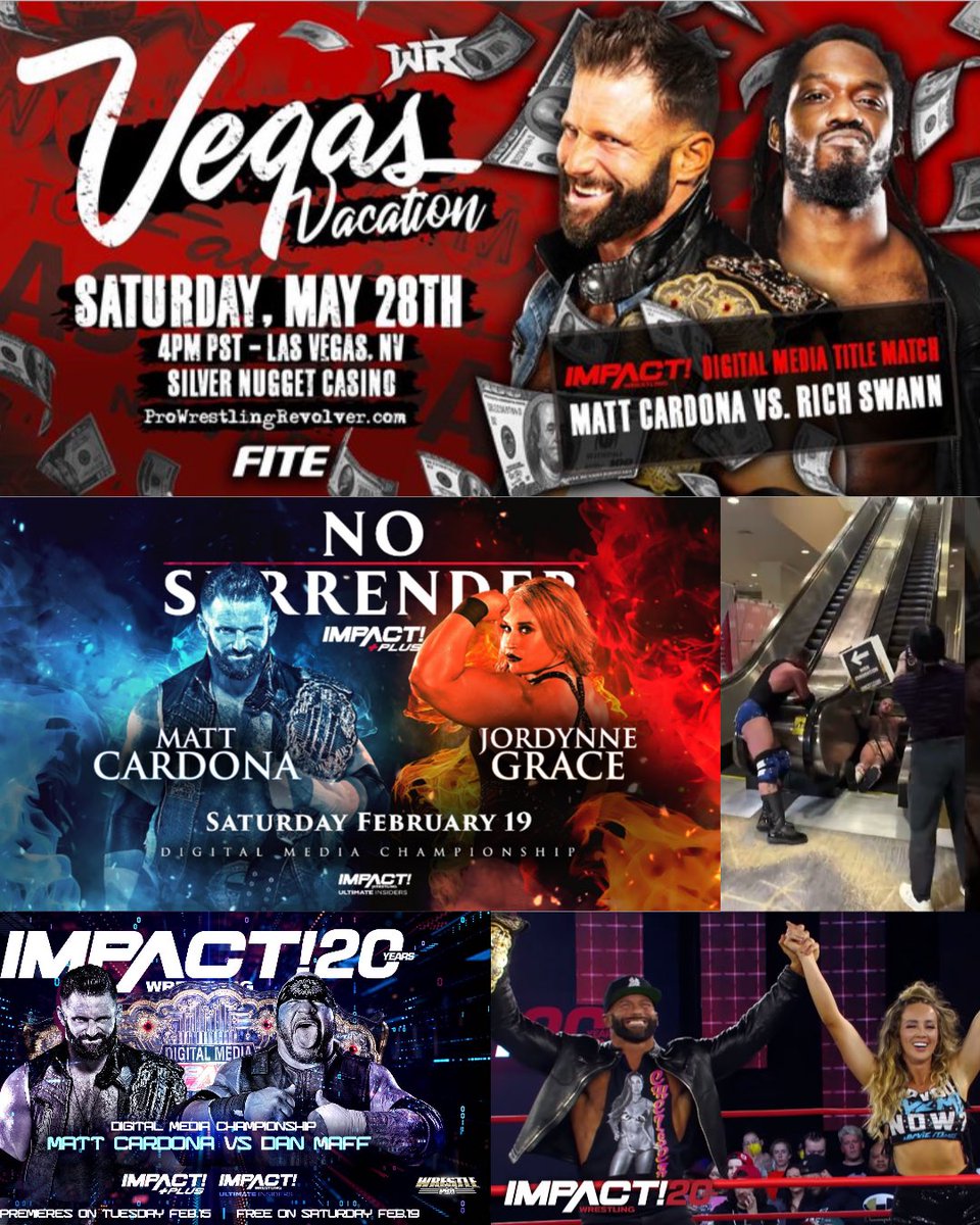 EoGWrestling's tweet photo. #CardonaCount:@TheMattCardona holds records as longest reigning (171 days) & most fighting (7 defences) @IMPACTWRESTLING Digital Media Champ. True to name he’s defended it via @FiteTV @Twitch @YouTube @TitleMatchWN #IWTV #Impact+
Tonight Cardona Vs @GottaGetSwann for @PWRevolver https://t.co/61ZOTISdnE