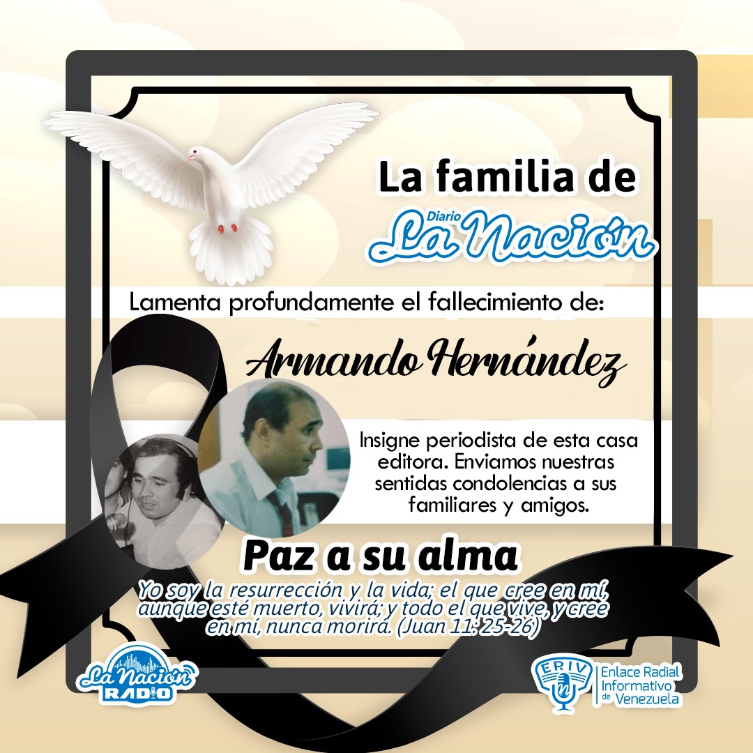 lanacionweb's tweet photo. Con Armando Hernández se va un gran reportero.
QEPD https://t.co/Gu3cQxgdlz