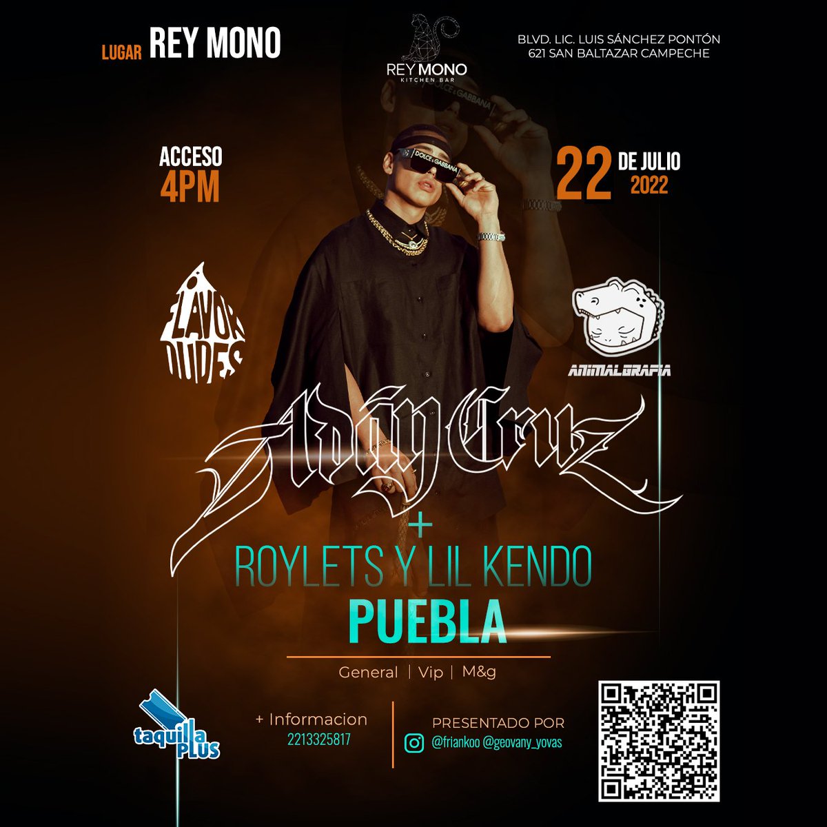 No te puedes perder a <a href="/AdanCruzMx/">ADANXITO</a> en #Puebla éste 22 de julio desde las 4 pm en el #ReyMono. Compra tus boletos en taquillas del teatro principal, plaza dorada (cerca de cuidado con el perro) y taquillaplus.mx Infórmes al +52 221 332 5817