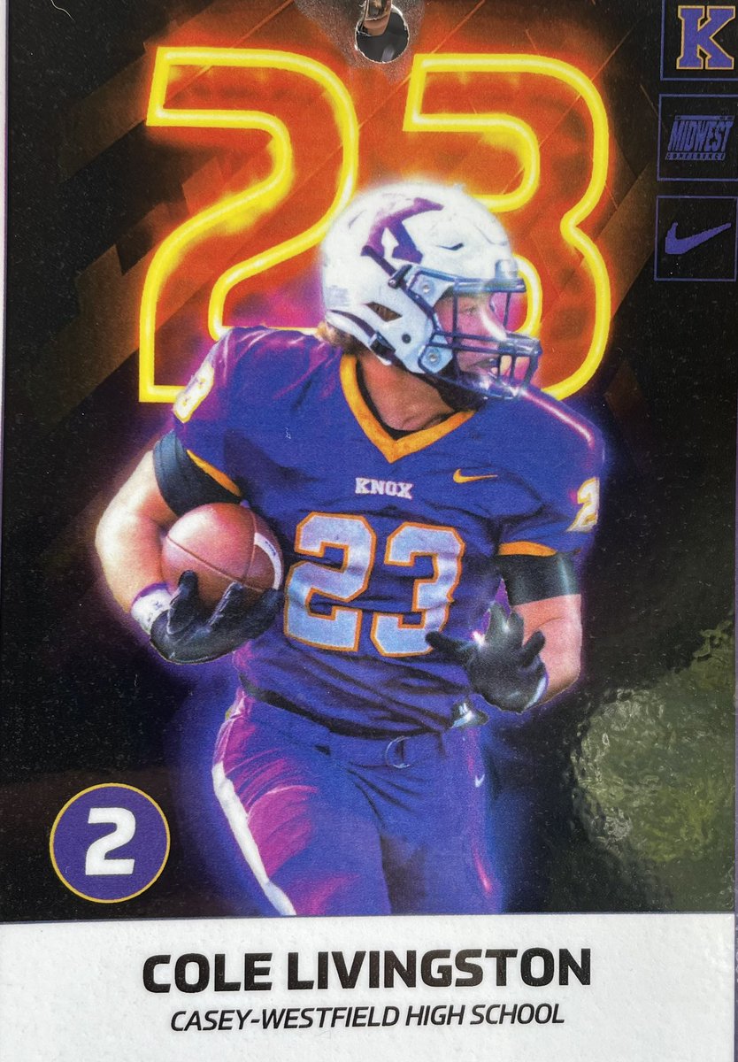 Cole23L's tweet photo. Huge thanks to @CoachHipp34 for the opportunity to visit @FB_KnoxCollege. Can’t wait to be back! @CoachWillits @Coach_SchultzDC @AdamRies5 @BagleyRysean @CWWarriors @nlieber_ @DeepDishFB @CoachBigPete @PrepRedzone @PrepRedzoneIL https://t.co/kp46Shp2eB