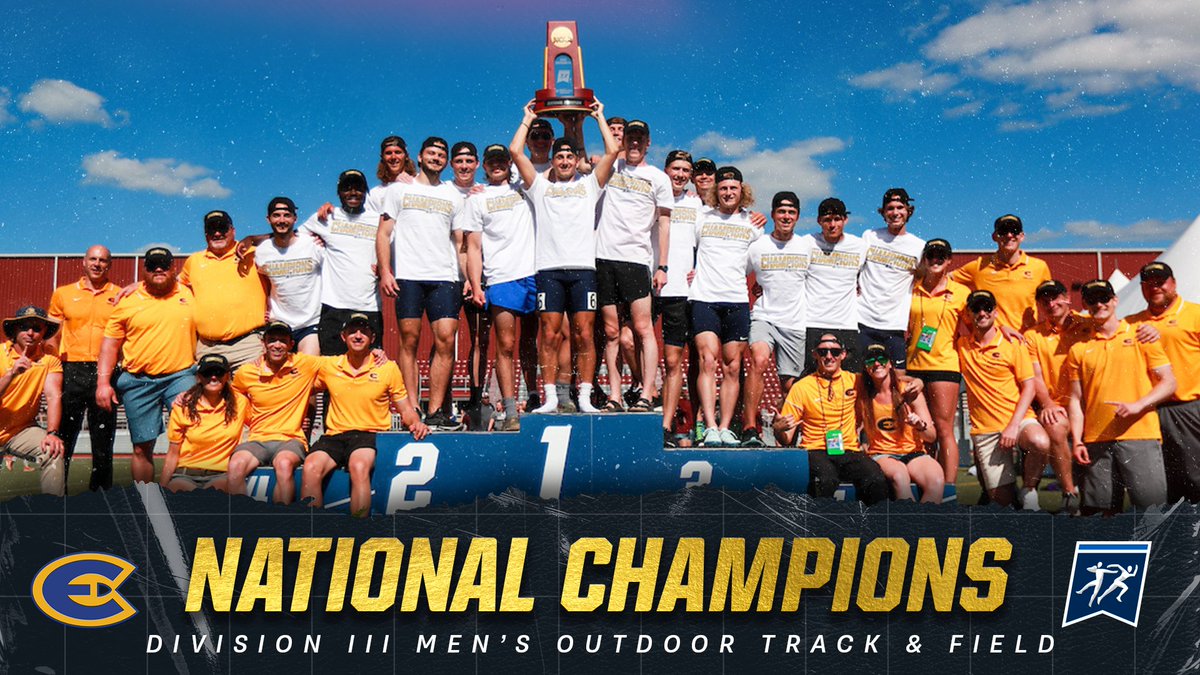 GOLD for the @UWECblugolds! 🏆 Wisconsin-Eau Claire captures the 2022 @NCAADIII men's outdoor track & field title! #d3tf
