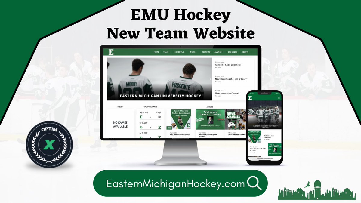 EMUHockey's tweet photo. We have a new team website, thanks to our friends @optimxsports! Go check it out. 

https://t.co/pbNkB2sc8J https://t.co/wdhTnqOMJ4