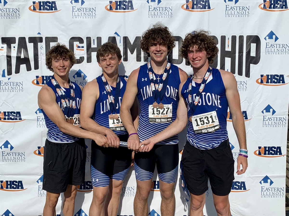 Our 4x100 was next up, finishing their season with a 9th place, all-state finish in 43.42!
