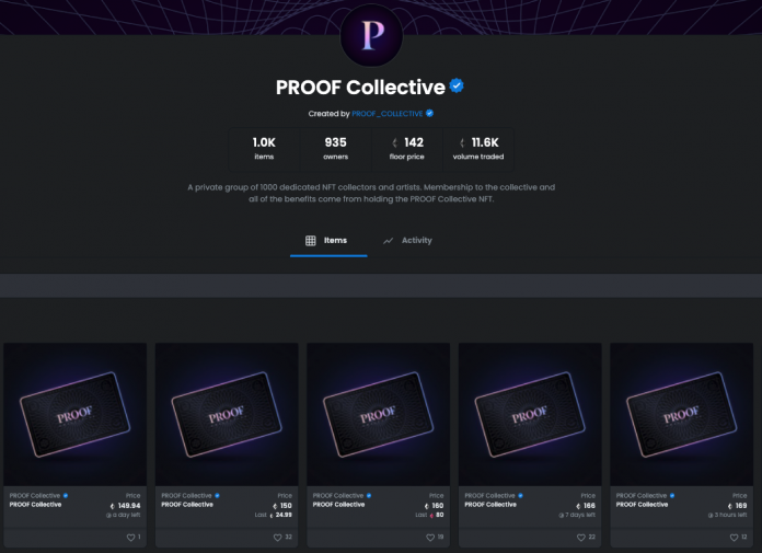 Soheil_SBabaei's tweet photo. On April 23, 2022, the #NFT collection called #ProofCollective had a #floorvalue of around 129 ether and at that time, a single ethereum was exchanging hands for $2,950 per unit. This means that 34 days ago, the least expensive Proof Collective NFT was around $380K.
#NFTs https://t.co/QbNGePXhw0