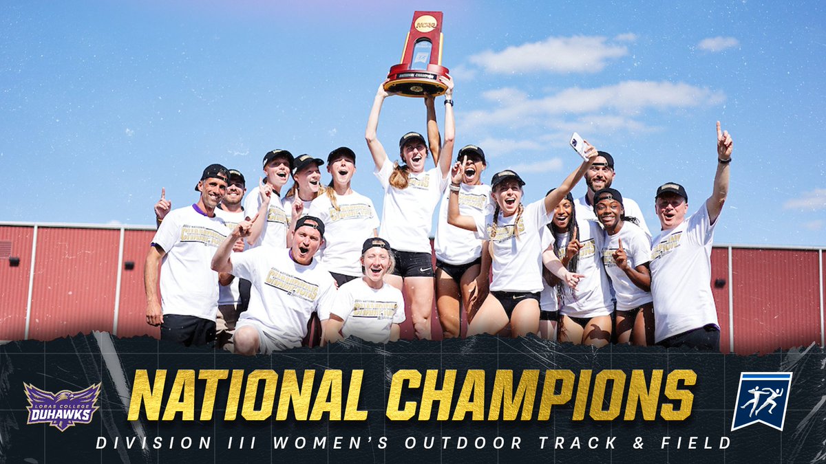 THREE-PEAT! 🏆🏆🏆 After clinching the 2022 national championship, @LorasAthletics become the fifth women's program to win three consecutive @NCAADIII outdoor track & field national titles! #d3tf