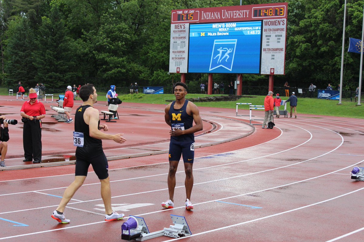 The TRUE freshman. Take a bow, Miles Brown.
1:48.73 in 800m (Q)
<a href="/TheMilesBrownn/">Miles Brown</a> <a href="/UMichTrack/">Michigan Track & Field / Cross Country</a>