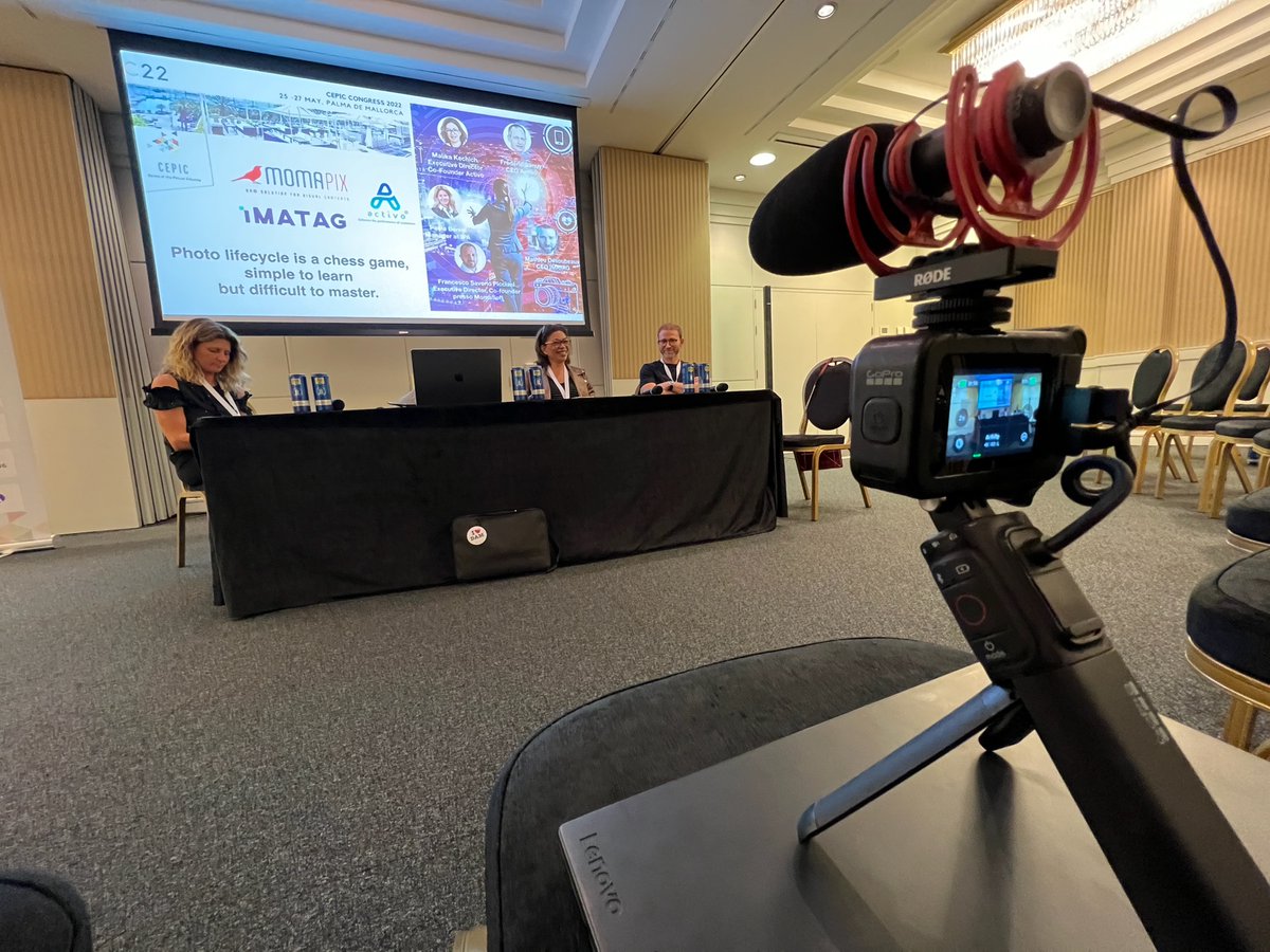 fsanuy's tweet photo. Conference “Photo Life Cycle is a chess game, simple to learn, difficult to master” @CEPIC_Official Congress 2022 by @ACTIVO_DAM_PIM  with @imatag @MomaPIX #CEPICCongress #CEPIC #rRIGHTS #photography @c_sfodor @malikakechich  #dam #metadata #rights https://t.co/zfHXzWfKJq
