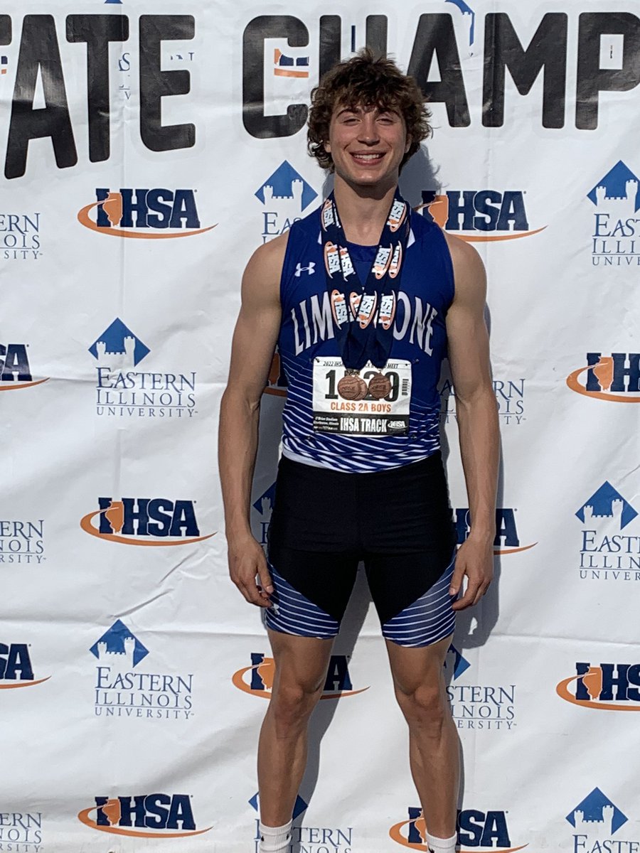 Reece Dusek gave it all he had in the 400, finishing in 9th place, all-state, with a 50.44!