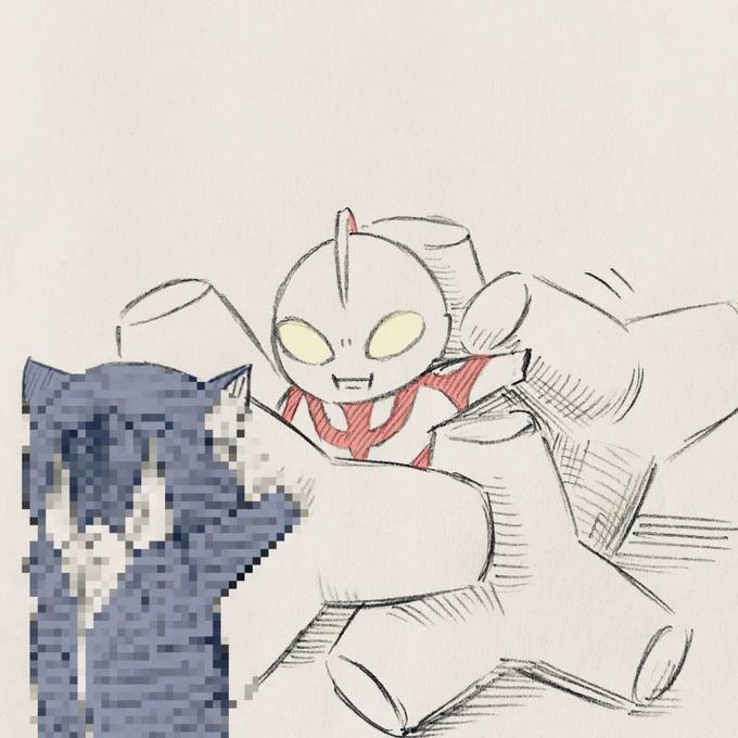 メフィラスサンどこまで出して良いのかわからないからモザイクかけた 